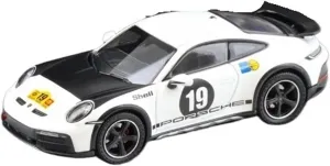 Metal Toy Vehicle 1/43 for Porsche Original Dakar 992 2023 Spark White Resin Miniature Racing Car Model Collection Scale Vehicles