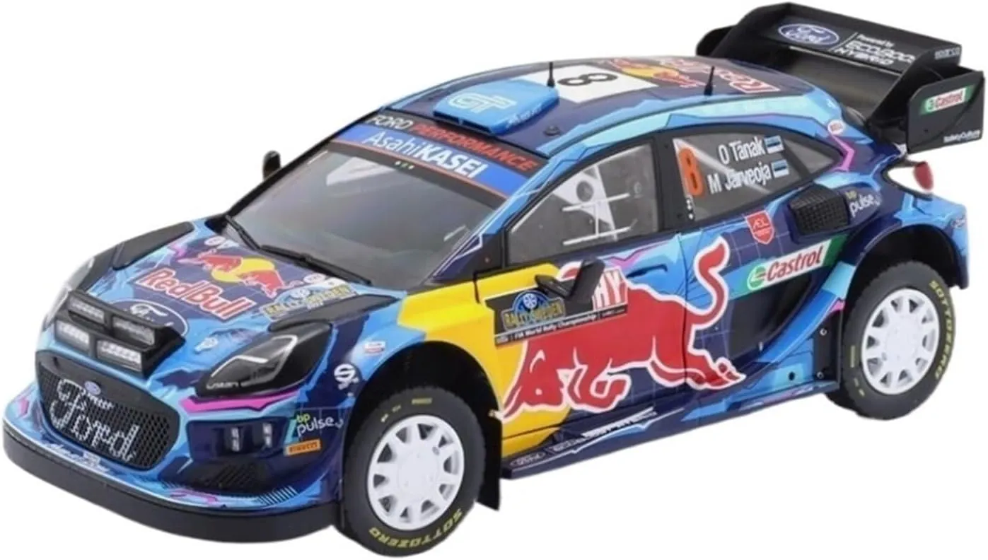 Metal Toy Vehicle Die-cast SOLIDO 1/18 for Puma Ford Racing 2023 WRC Sweden Collector's Model Scale Vehicles