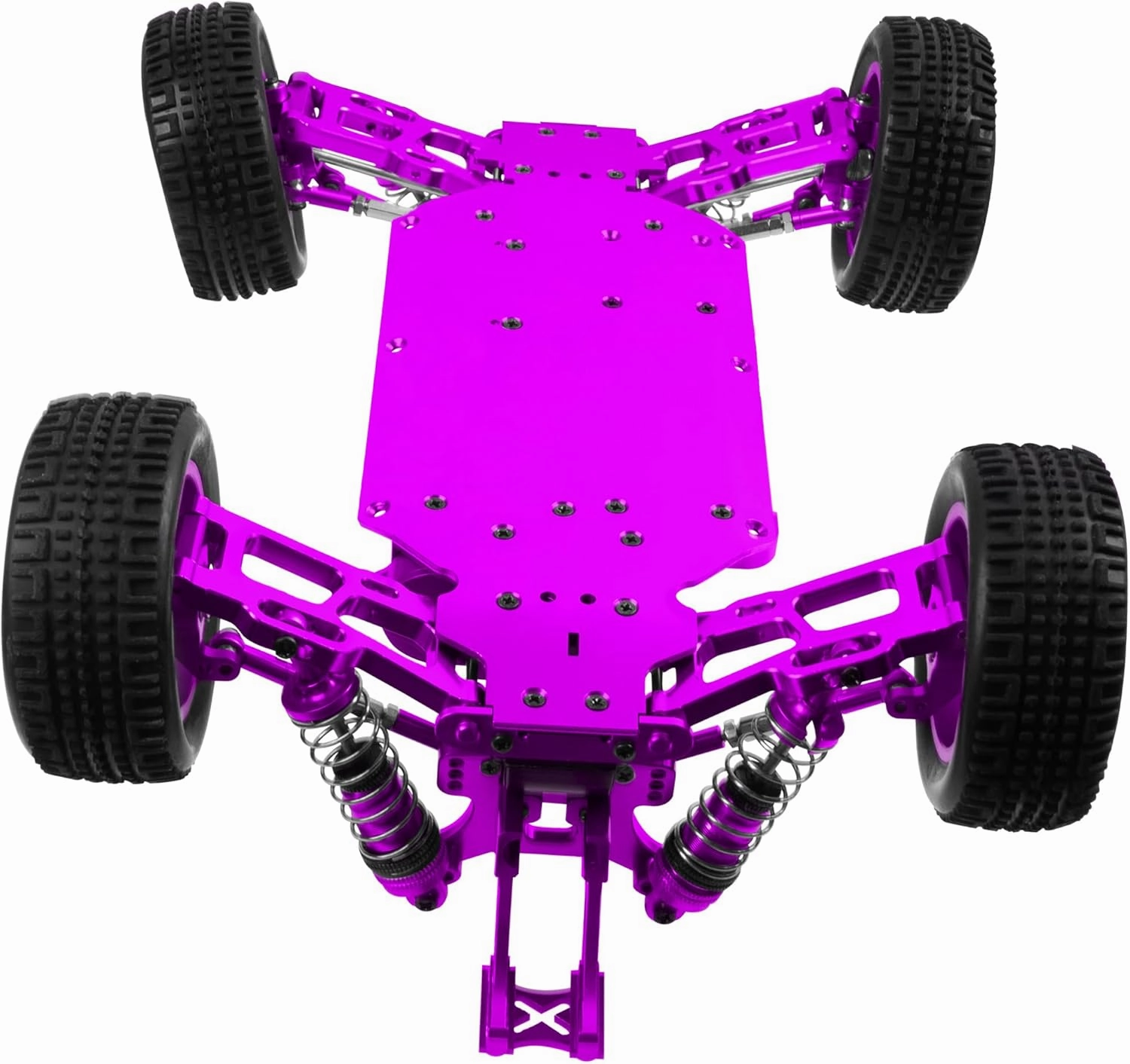 Metal RC Body Chassis Frame 1/14 4WD Frame Kit Compatible with WLtoys 1/14 144010 144001 144002 RC Car Upgrade Parts (Purple)