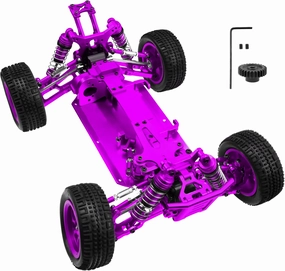Metal RC Body Chassis Frame 1/14 4WD Frame Kit Compatible with WLtoys 1/14 144010 144001 144002 RC Car Upgrade Parts (Purple)