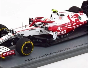 Metal Toy Vehicle 1:43 for Alfa Romeo C41 Bahrain 2021 Giovinazzi Alloy Racing Car Model Static Display Finished Product Scale Vehicles