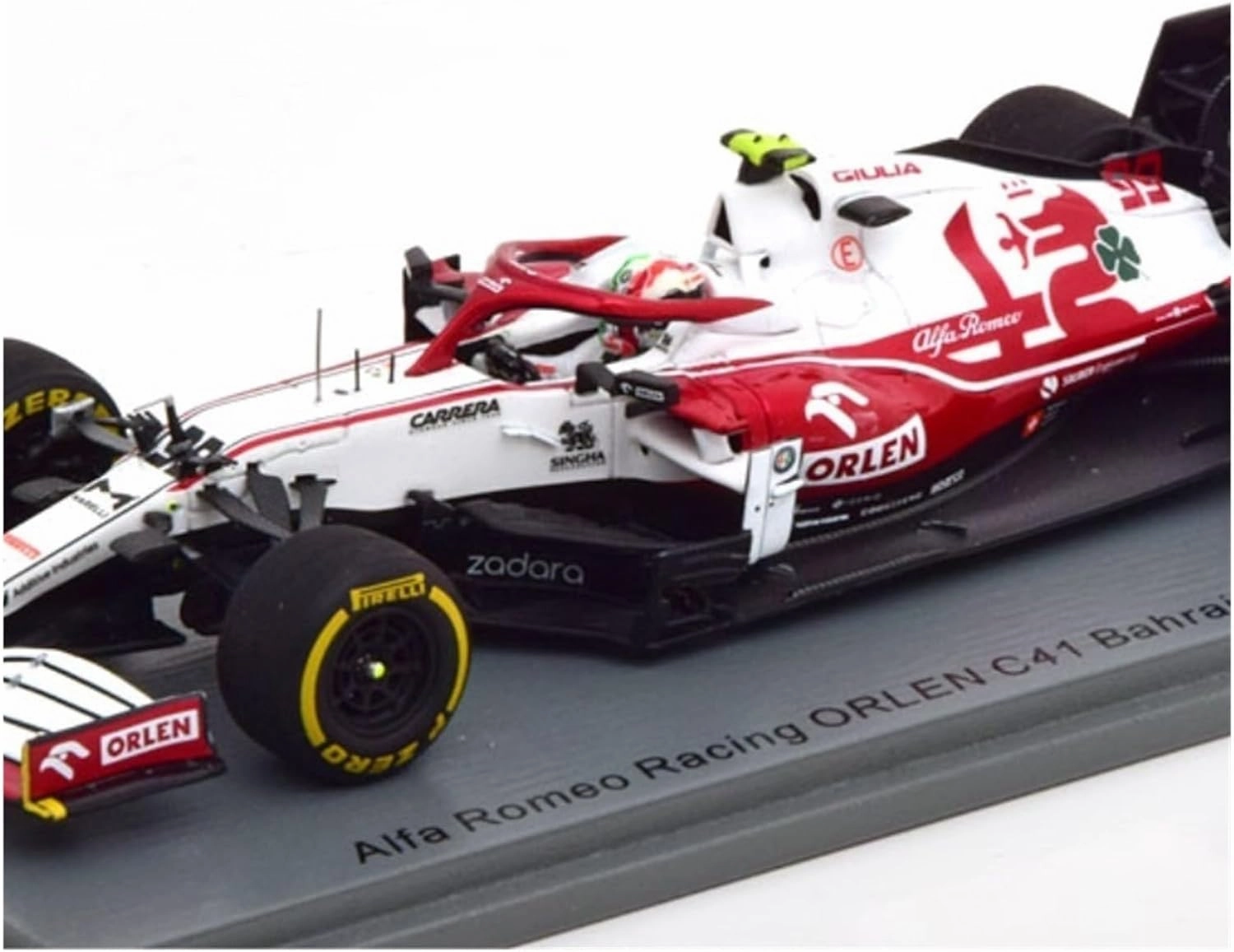 Metal Toy Vehicle 1:43 for Alfa Romeo C41 Bahrain 2021 Giovinazzi Alloy Racing Car Model Static Display Finished Product Scale Vehicles