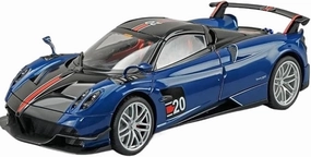 Metal Vehicles Toys 1:18 for Pagani Huayra BC Supercar Alloy Toy Car Model Play Game Vehicles with Sound and Light Home Or Office Décor(Blue)