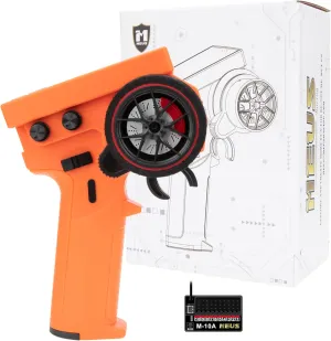 MEUS RACING RC Transmitter 8 Channels 2.4GHz and Receiver with Coach Mode for 1/8 1/10 1/18 1/24 RC Crawler Car Boat TRX4 TRX4M SCX10 SCX24 Upgrades Parts (Orange)