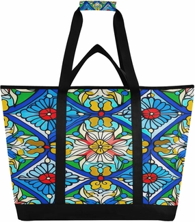 Mexico Pattern Reusable Insulated Lunchbox Cooler Bag, Leakproof Kitchen Grocery Bag Collapsible Portable Cooler Tote Bag for Picnic, Camping, Office, Travel