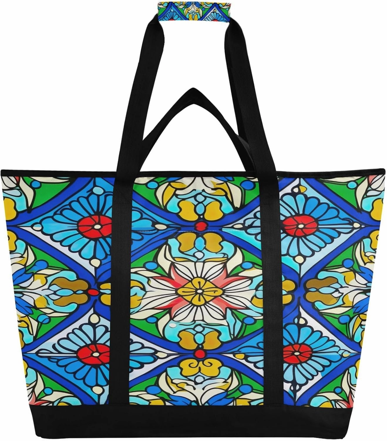 Mexico Pattern Reusable Insulated Lunchbox Cooler Bag, Leakproof Kitchen Grocery Bag Collapsible Portable Cooler Tote Bag for Picnic, Camping, Office, Travel