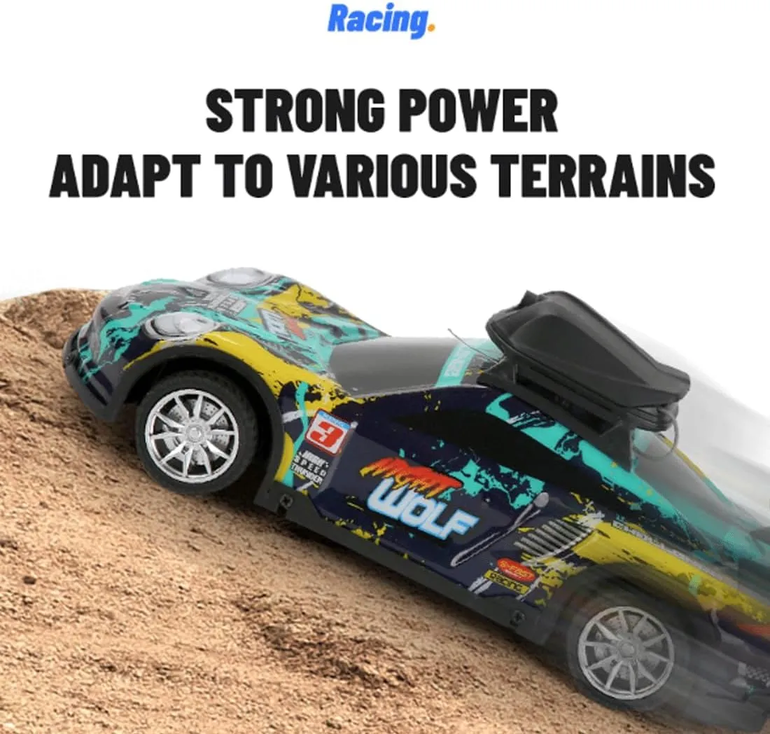 Mini Drift RC Car for Adults Beginners, with Camera & LED Lights 4CH Electric Racing Sports Cars 2.4Ghz Remote Control Car Model Hobby Gift - RTR Version / 3 Battery