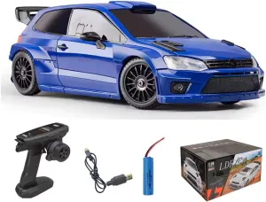 Mini RC Drift Car LD2801 – 1/28 Scale 4WD Racing Car with LED Lights, Full Proportional Control & 10km/h Speed, 2.4GHz RC Vehicle for Teens & Adults Hobby Gift, LD2801