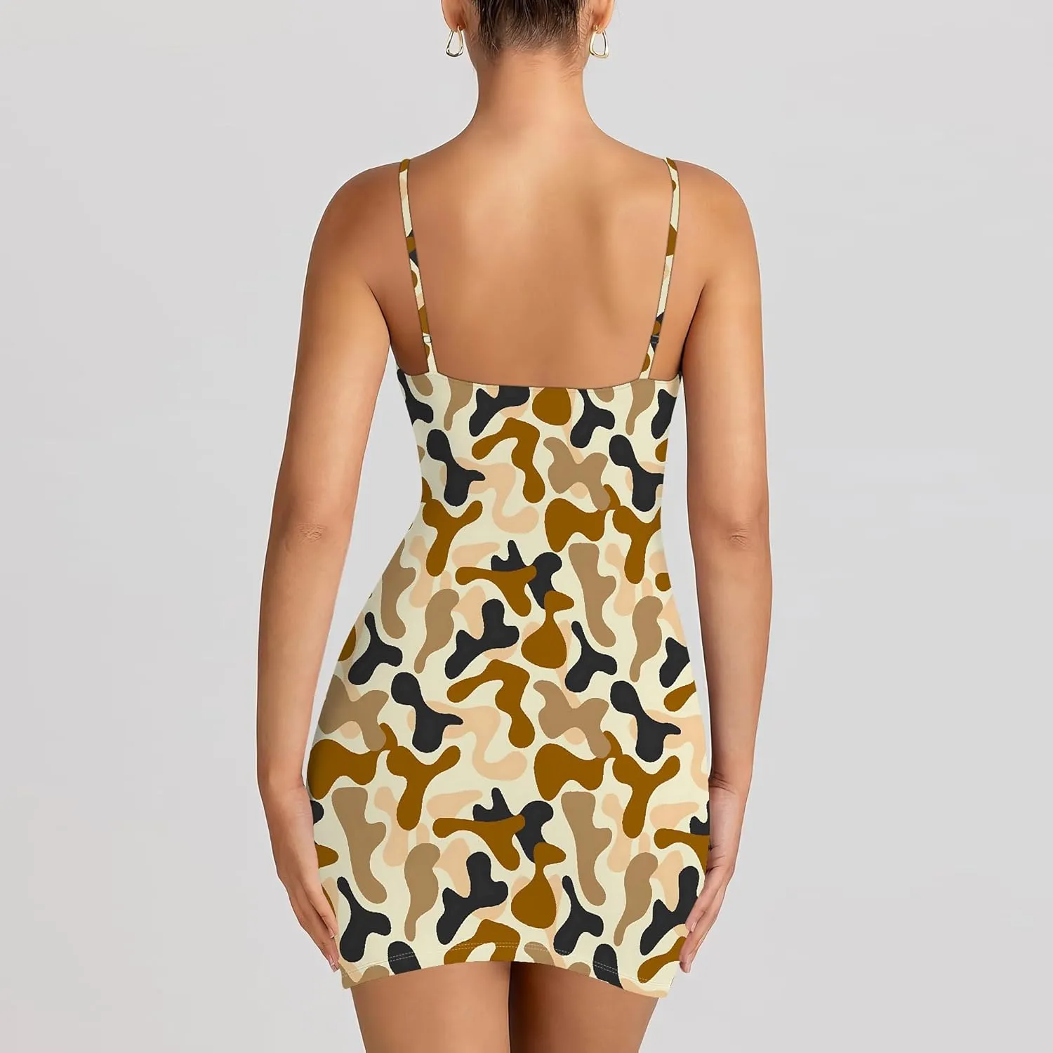 Mini Sexy Bodycon Dress for Summer Spaghetti Strap Sleeveless Backless Sundress A Line Slip Short Party Club Dresses