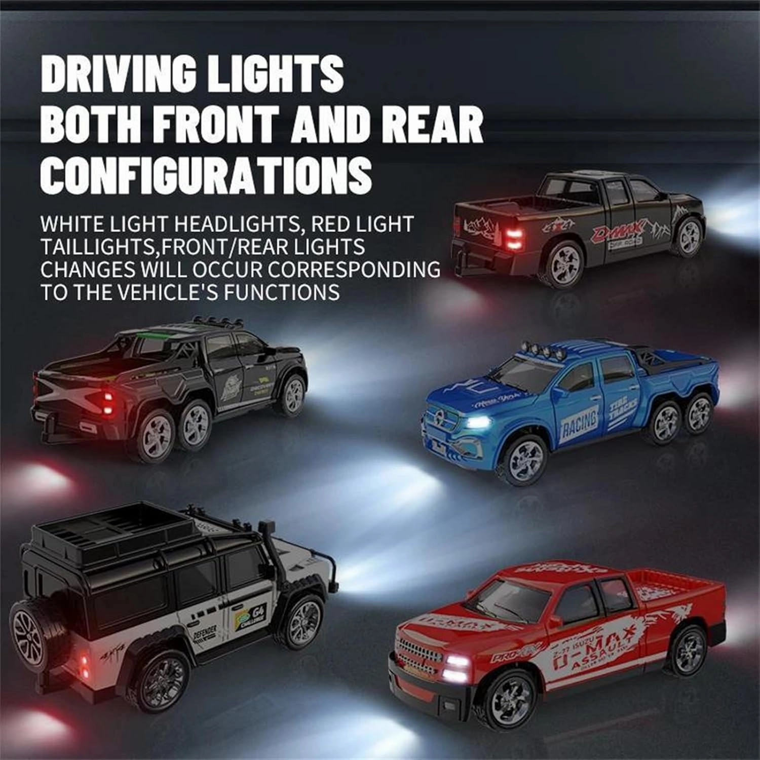 Mini Rc Drift Car, 1/64 Scale Alloy Truck, Remote Control 4x4 Off-Road Vehicle, USB Rechargeable, Mini Toys for Kids Adult