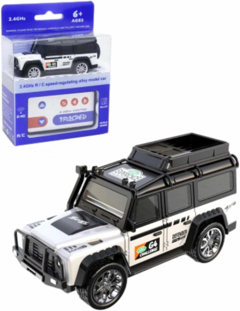 Mini Rc Drift Car, 1/64 Scale Alloy Truck, Remote Control 4x4 Off-Road Vehicle, USB Rechargeable, Mini Toys for Kids Adult