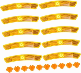 Mipcase 30pcs Reflectors for Enhanced Night Visibility Cycling Reflective Strips Installation Essential Safety Accessory for Cyclists Wheel Reflectors