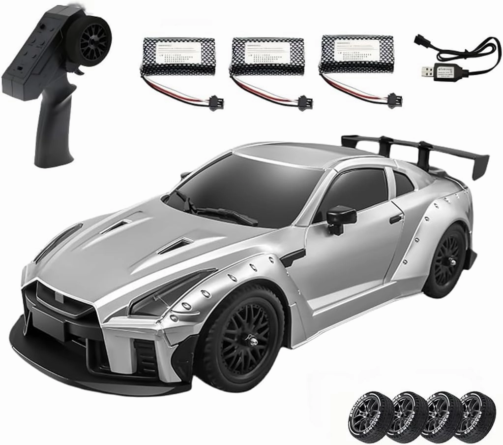 MN-268 RC Drift Car, 1:16 Scale 2.4G Full-Proportional Control RWD RC Car with LED Lights & Gyro-Enhanced, RC Racing Toy for Hobbyiost