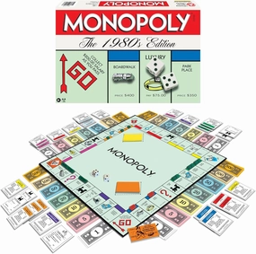 Monopoly The 1980's Edition With Original 1980's Artwork & Components incl. All Classic Tokens, by Winning Moves Games USA, Classic Family Board Game with Classic Tokens, for 2 to 8 Players, Ages 8 