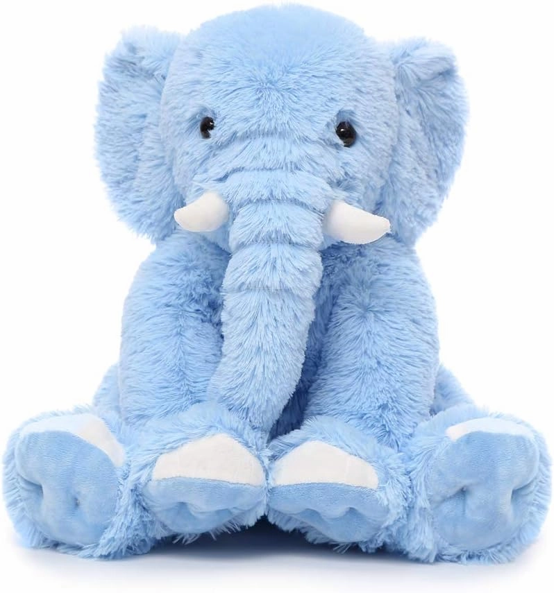 MorisMos Large Elephant Stuffed Animal, 19.6inch Soft Stuffed Elephant Plush Companion Gifts for Girls Boys, Blue