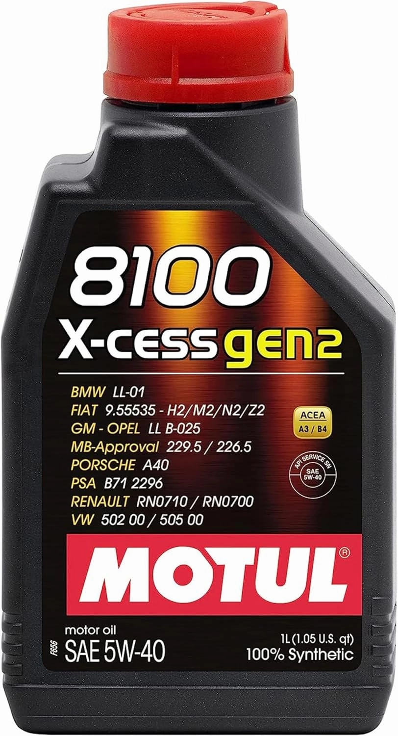 MOTUL 8100 X-Cess Gen 2 SAE 5W40 Full Synthetic Motor Engine Oil 5 Liter Bottle