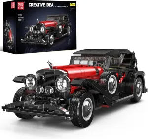 Mould King 10114 Classic Cars Building Kits, MOC Vintage Car Model Building Blocks Set, Gift for Kids Age 8 /Adult Collections Enthusiasts(1308  Pieces, Static Version)