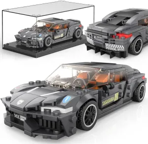 Mould King Speed Champion Racing Car Building Toy with a Display Case, 27052 Model Building Block Model Car Kit, Gift for Boys Aged 8-12 & Adults (389Pcs)