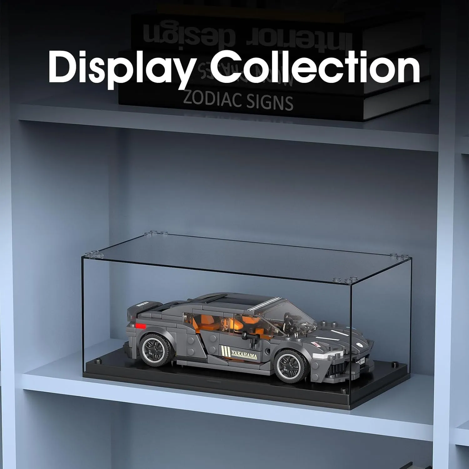Mould King Speed Champion Racing Car Building Toy with a Display Case, 27052 Model Building Block Model Car Kit, Gift for Boys Aged 8-12 & Adults (389Pcs)