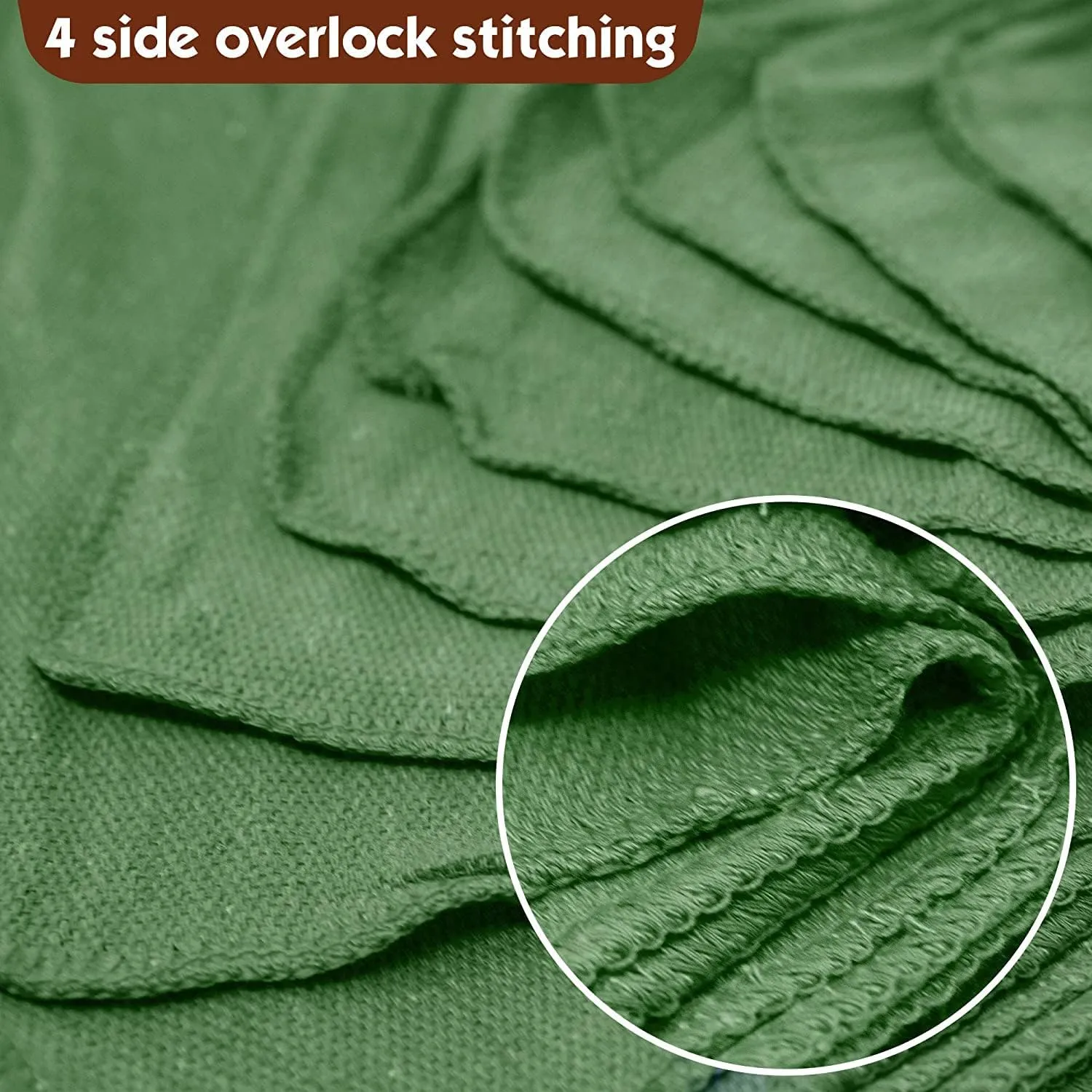 Nabob Wipers Shop Towels 50 Pack Cotton Rags Size 14"x14" Commercial Grade (50 Pack, Green)