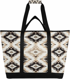 Native American Tapestry Patterns Reusable Insulated Lunchbox Cooler Bag, Leakproof Kitchen Grocery Bag Collapsible Portable Cooler Tote Bag for Picnic, Camping, Office, Travel
