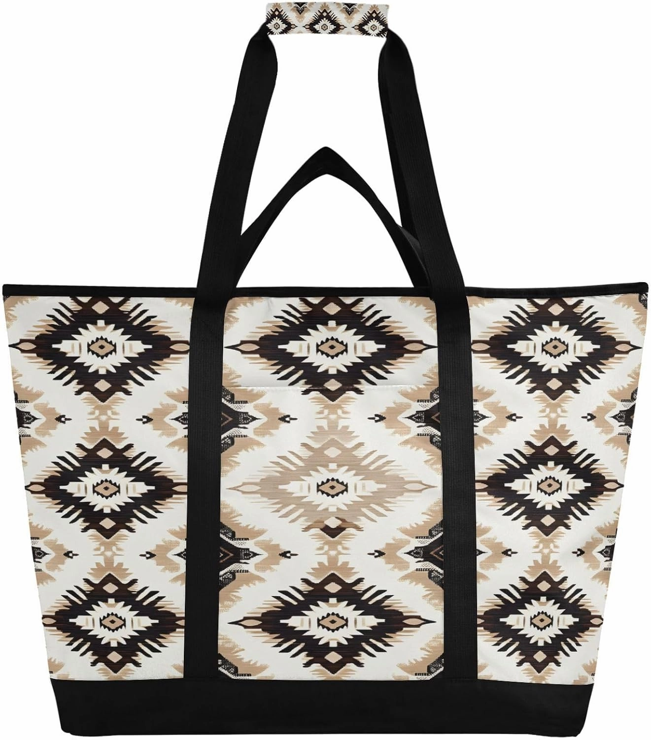 Native American Tapestry Patterns Reusable Insulated Lunchbox Cooler Bag, Leakproof Kitchen Grocery Bag Collapsible Portable Cooler Tote Bag for Picnic, Camping, Office, Travel