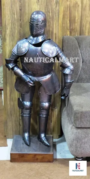 NauticalMart Medieval Knight Design Standing Statue Full Suit of Armor