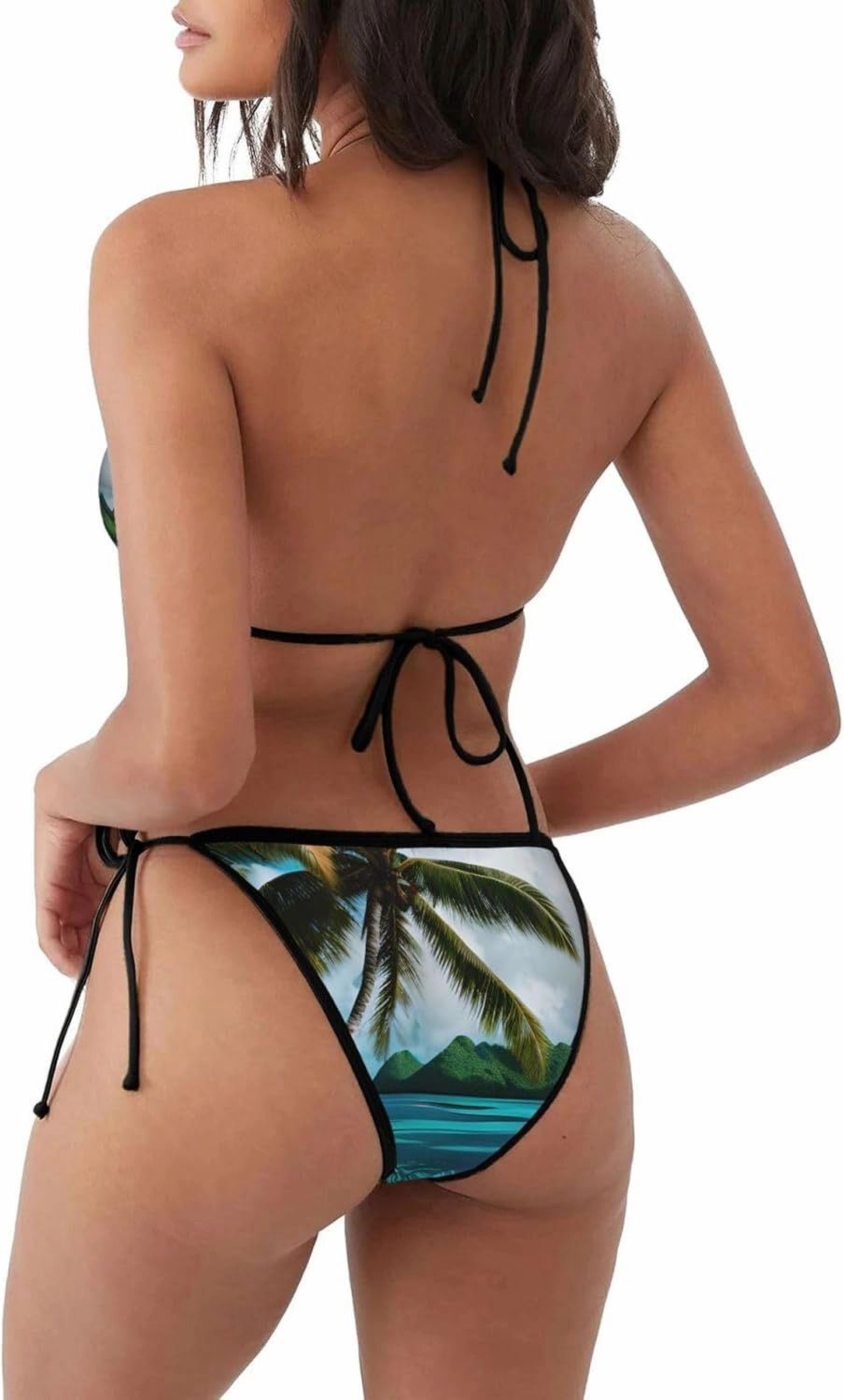 Norway Islands Print Bikini Sets for Women,Perfect for Beach,Pool and Other Outdoor Activities
