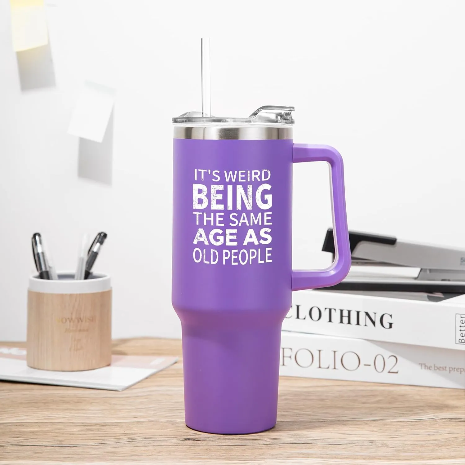NOWWISH Gifts for Women, 40 oz Tumbler, Funny Birthday Gifts for Her, Wife, Mom, Grandma, Best Friend - Purple