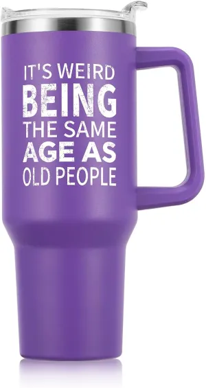 NOWWISH Gifts for Women, 40 oz Tumbler, Funny Birthday Gifts for Her, Wife, Mom, Grandma, Best Friend - Purple