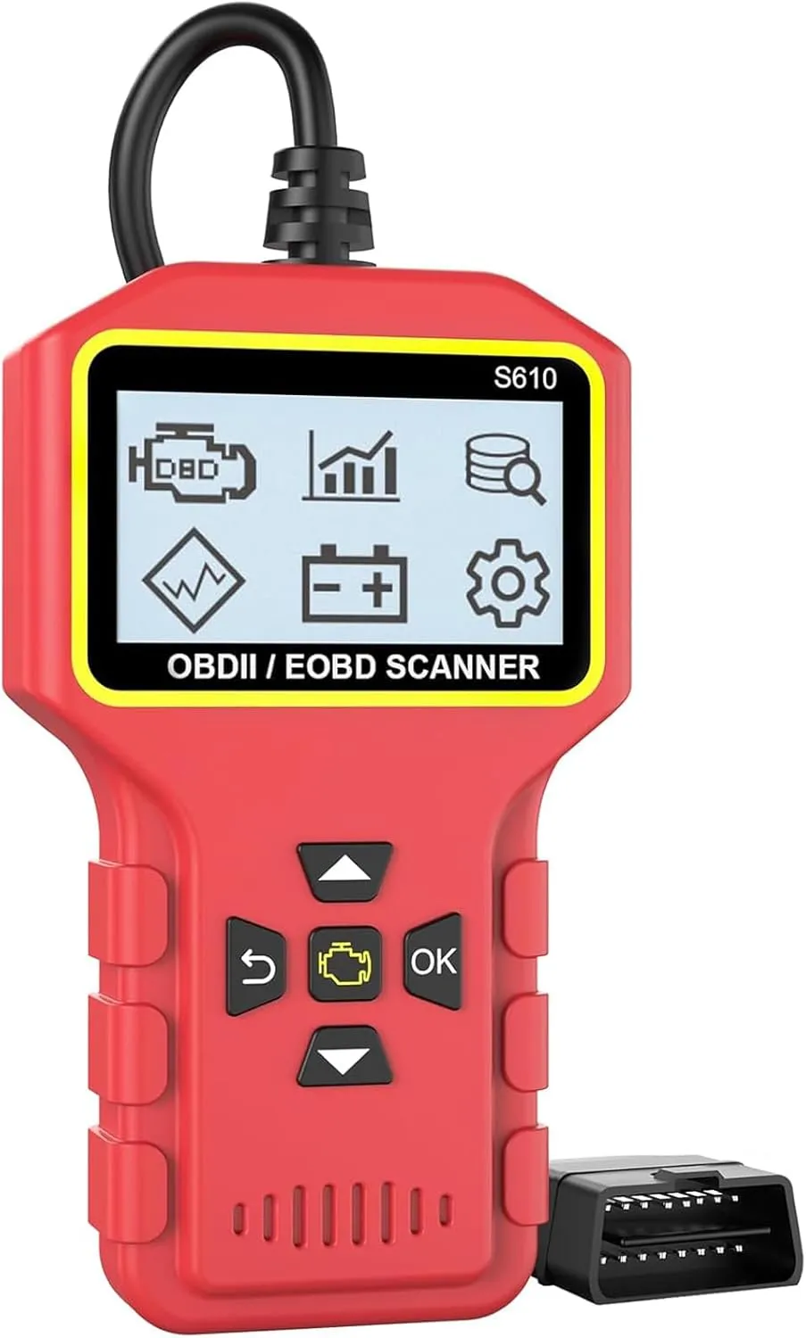 OBD2-Scanner-Diagnostic-Tool, Universal Edition Check Engine Fault Car Code Reader with Read Clear/Erase Fault Codes OBDII/EOBD/CAN Scan Tool for All OBD2 Vehicles Since 1996