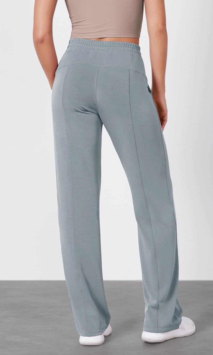 ODODOS Women's Modal Soft Wide Leg Pants with Pockets Adjustable Shockcord High Waist Casual Lounge Pants-27/29/31" Inseam