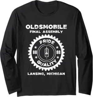 Oldsmobile Motors Final Assembly Graphic Classic Car Show Long Sleeve T-Shirt