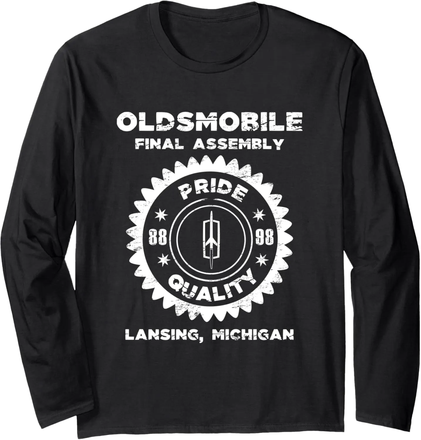 Oldsmobile Motors Final Assembly Graphic Classic Car Show Long Sleeve T-Shirt
