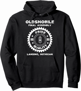 Oldsmobile Motors Final Assembly Graphic Classic Car Show Pullover Hoodie