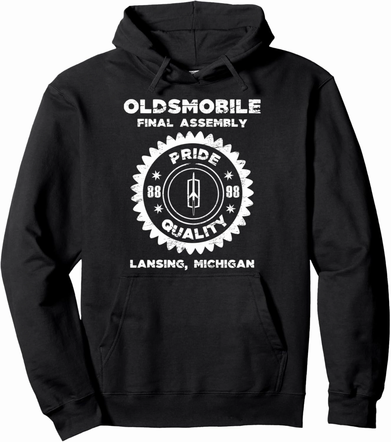 Oldsmobile Motors Final Assembly Graphic Classic Car Show Pullover Hoodie