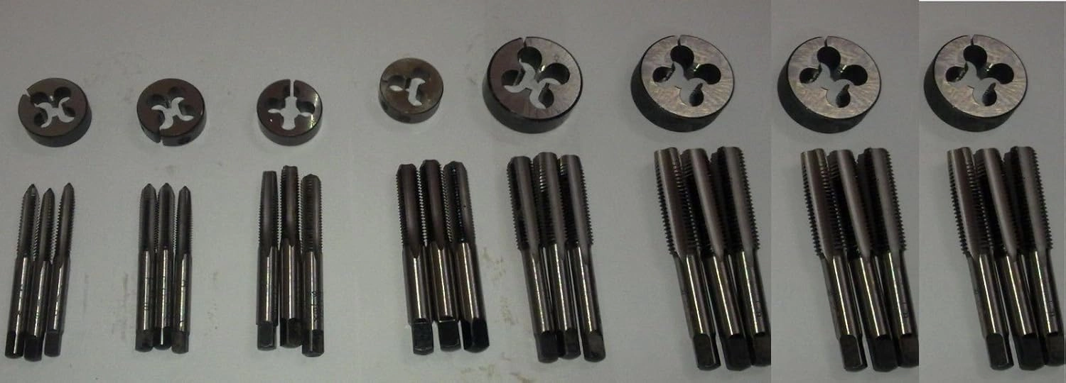OMEX NEW BSF TAP DIE SET 3/16" TO 3/4" HARD TO FIND 32 PCS SET BRITISH STANDARD FINE