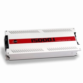 One Channel Car Audio Mono Amplifier, 1500 Watt Max @ 1 Ohm High-Powered Mono Car Amplifier with Subsonic Filter, Cooling Fans, White
