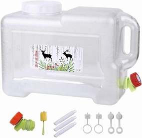 Orgonite Camping Water Container with Faucet - Portable Emergency Water Storage Tank for Outdoor Camping Hiking