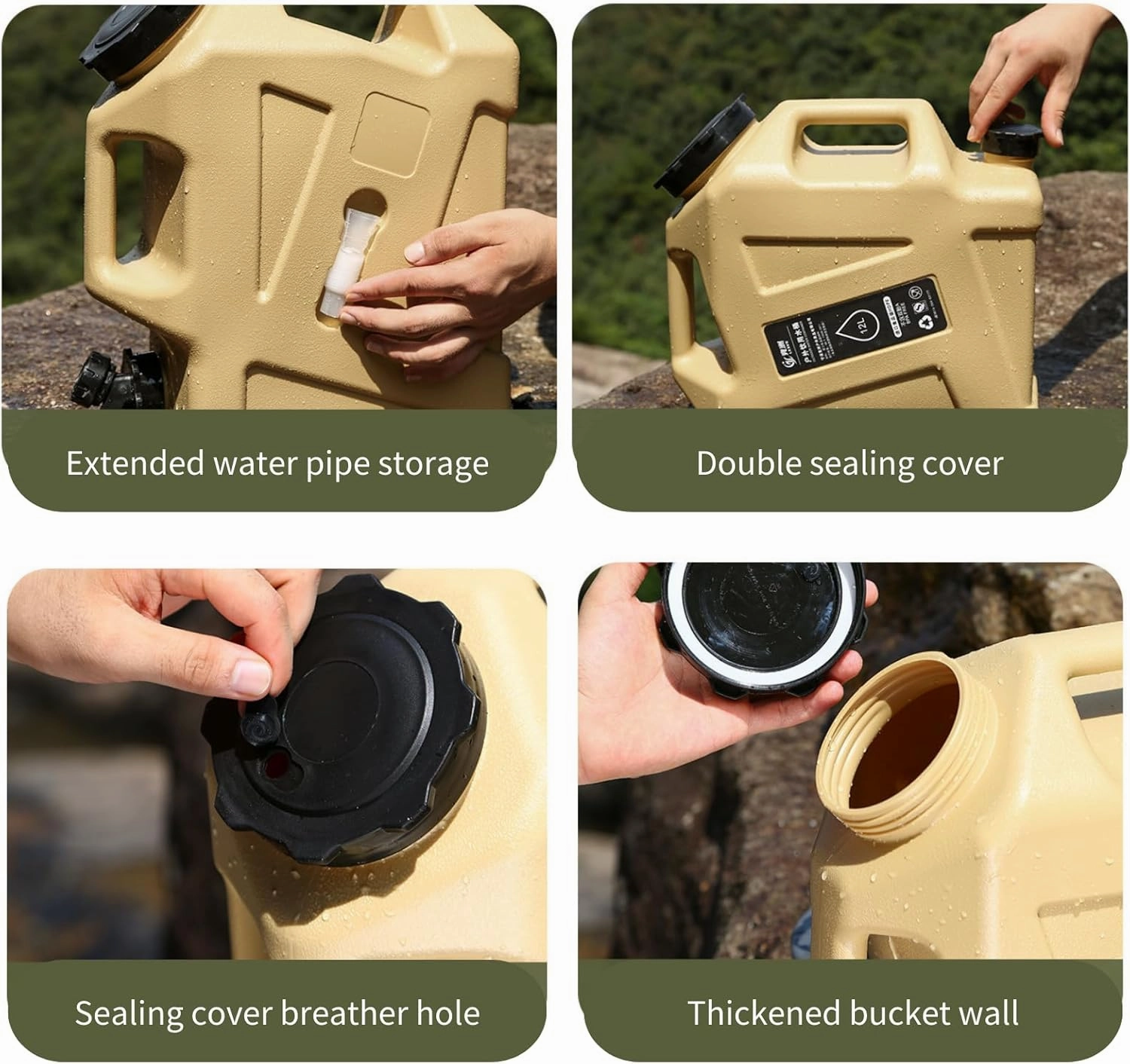 Orgonite Water Storage Containers, Camping Water Container, Portable Water Tank with Faucet Camping Bucket with Tap Water Jug with Spigot BPA Free Emergency Water Storage