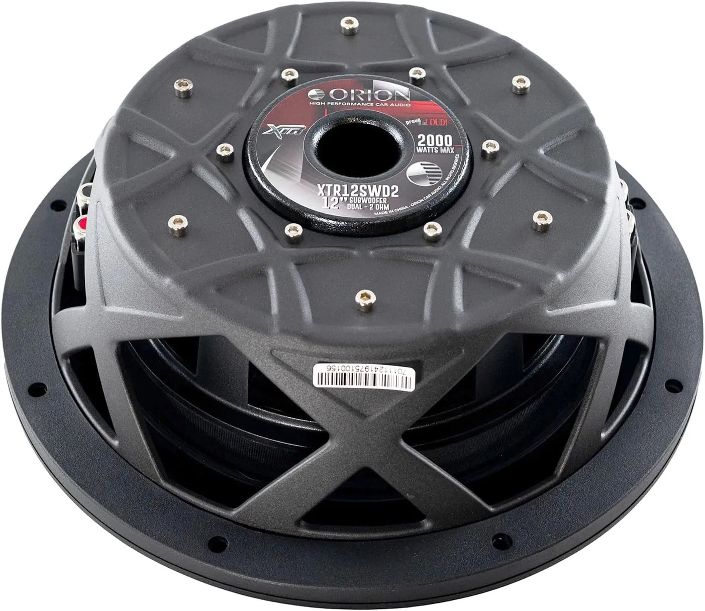 ORION XTR12SWD2 XTR Series 12” Shallow Mount Subwoofer, 500W RMS, 2000W Max Power, Dual 2 Ohm Voice Coils, Slim Profile for Tight Spaces, High-Performance Car Speaker for Car Audio Enthusiasts