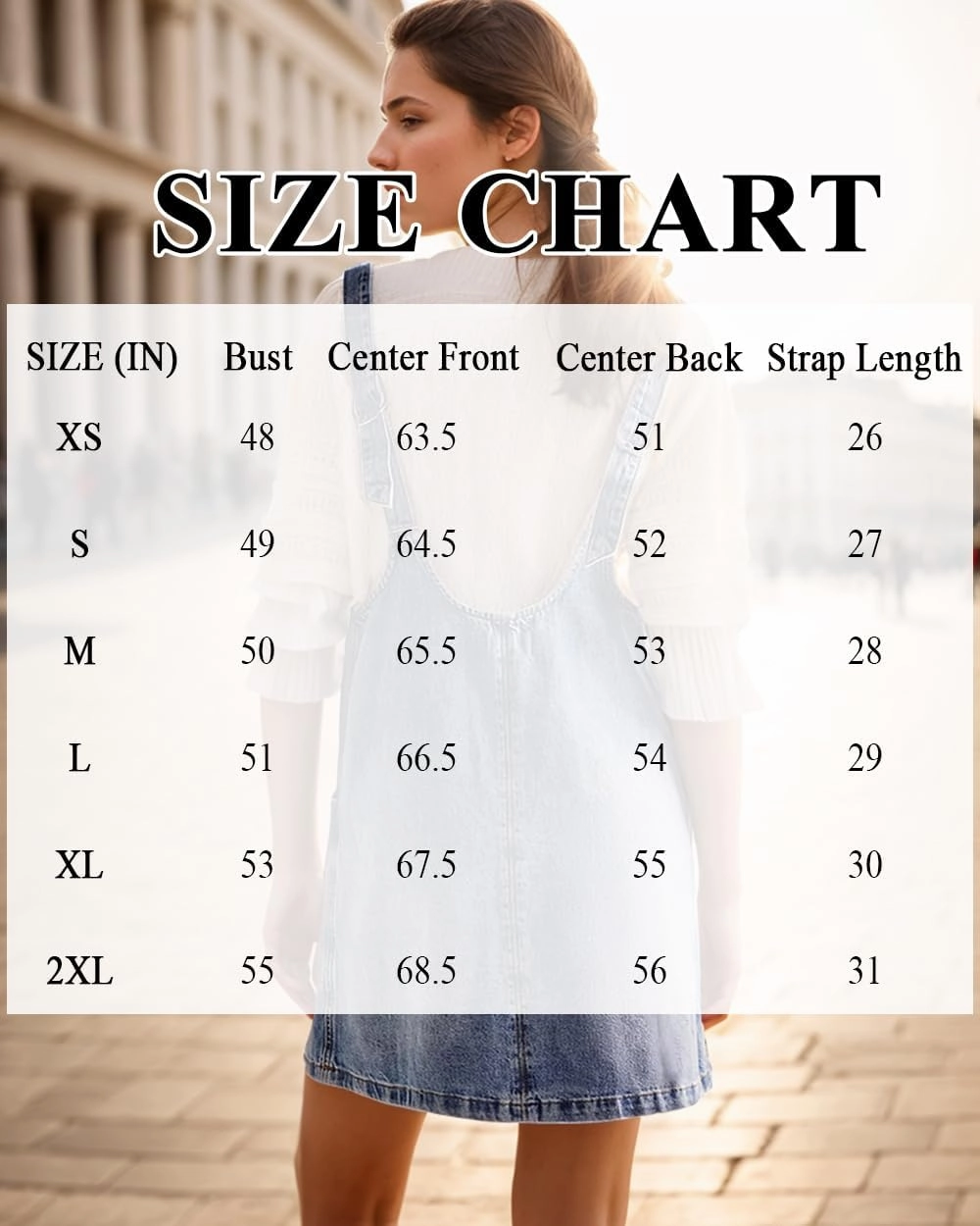 Overall Dress for Women Denim Dress Overall High Roller Skirtall Jean Denim Jumper Pinafore