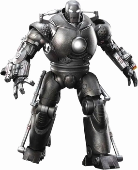 OVONNI 9 Inch LED Iron Monger Toy,Exquisite Painting 20 Joints Movable Collectible Action Figure,Light with Chest and Eyes