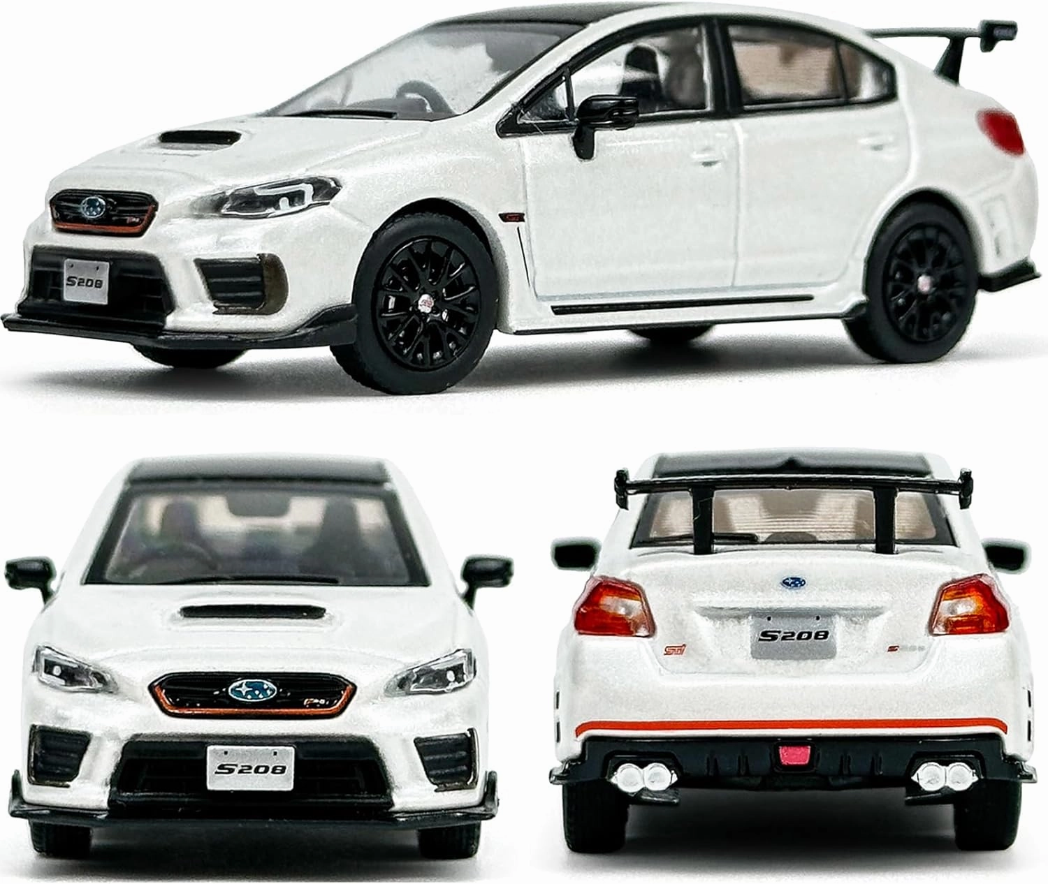 PAUDI MODEL 1/64 Scale Diecast Model Cars WRX STI S208 White