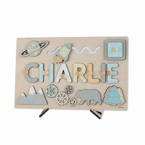 Personalized Name Puzzle Wooden Toy Baby Girl Gift 1st Birthday Gift Personalized Name Wood Puzzle First Birthday