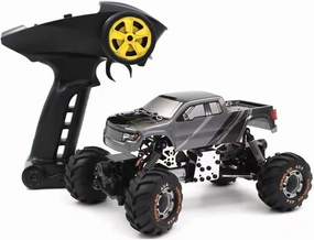 Pickup Monster Truck, 1:24 Scale Remote Control Car Muscle Vehicle All Terrain Hobby RC Stunt Cars, 2.4GHz Electric Toy Off-Road Racing Crawler for Boys Girls