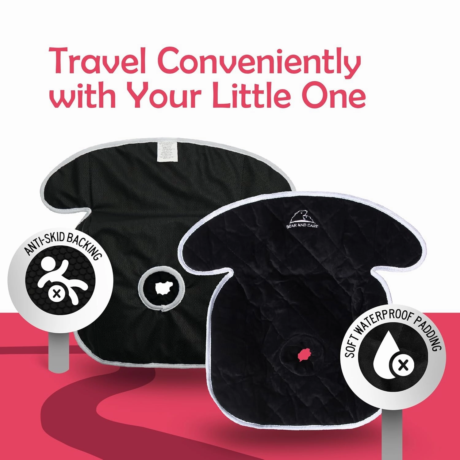 Piddle Pads - Strollers, Bouncers & Car Seat Pad, Waterproof & Machine-Washable Cover on Car Potty for Toddler, Toilet Training Seat Covers, 2 Count Piddle Pads Carseat Pad (Pack of 1)