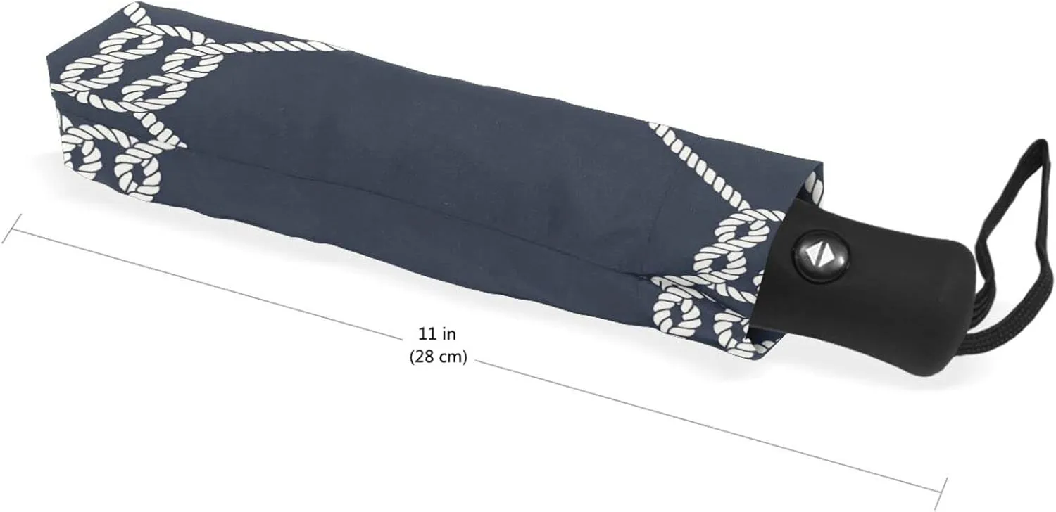 Poeticcity Automatic Folding UPF 50  Anti-UV Rain Umbrella, Auto Open/Close 3 Folds Sun Parasol Canopy Windproof Compact Travel Umbrella