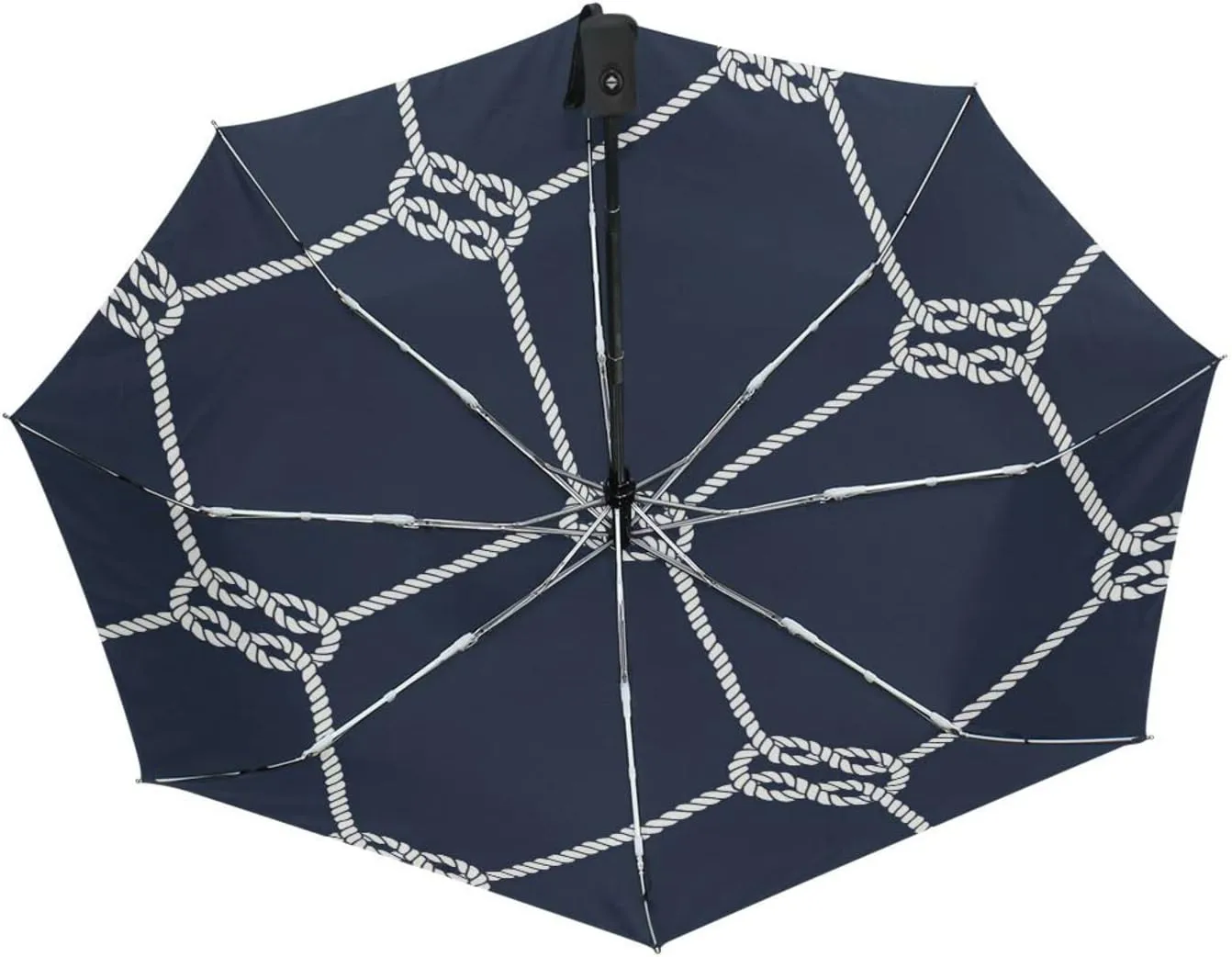 Poeticcity Automatic Folding UPF 50  Anti-UV Rain Umbrella, Auto Open/Close 3 Folds Sun Parasol Canopy Windproof Compact Travel Umbrella