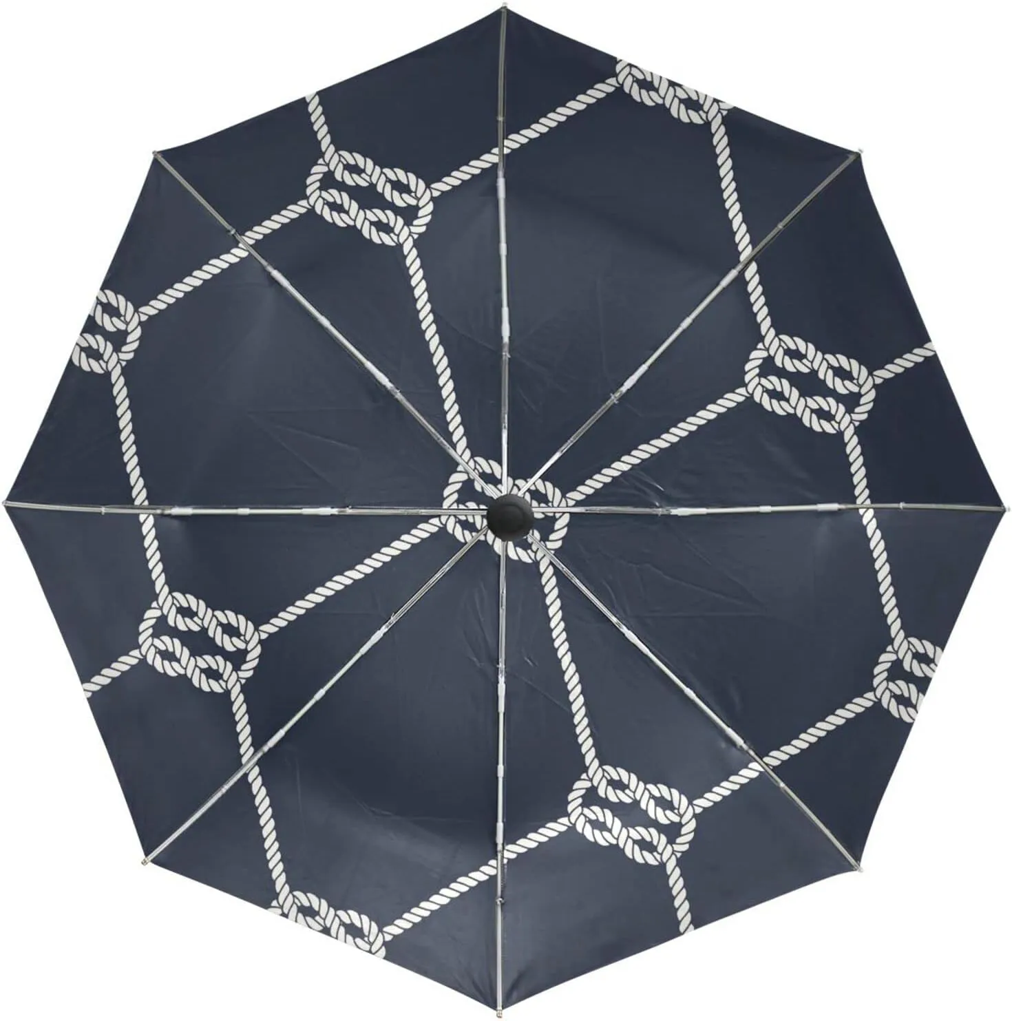 Poeticcity Automatic Folding UPF 50  Anti-UV Rain Umbrella, Auto Open/Close 3 Folds Sun Parasol Canopy Windproof Compact Travel Umbrella